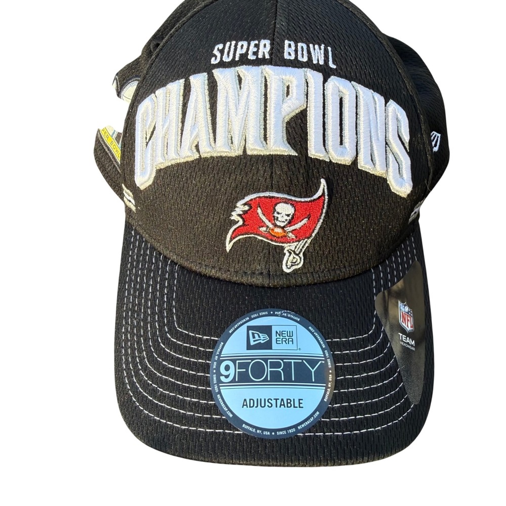 New Era 9FORTY Tampa Bay Buccaneers Super Bowl LV Champions Snapback Hat Black